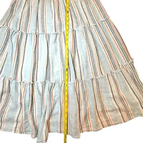 Rails Amellia Sag Harbour Tiered Striped Short Sleeve Midi Dress Large - Picture 8 of 8